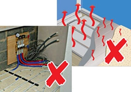 Embedding the heating in the concrete ensures controllability is diminished