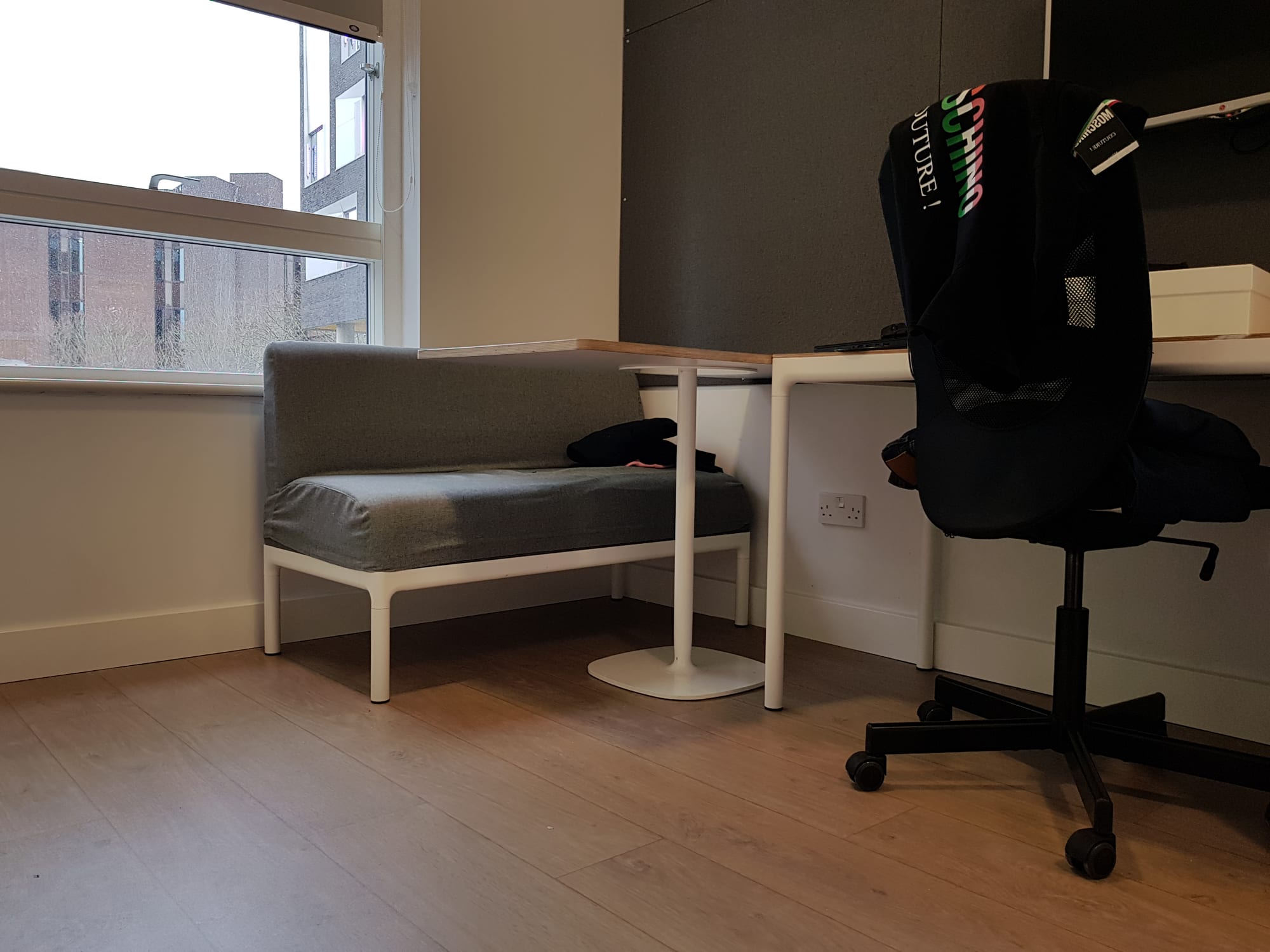 ThermaSkirt installed in a modern university student accommodation bedroom