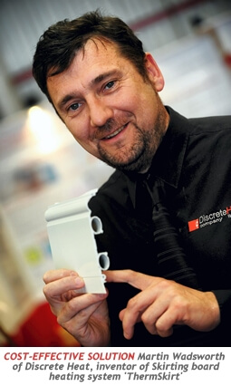 Martin Wadsworth of Discrete Heat, inventor of skirting board heating system ThermaSkirt