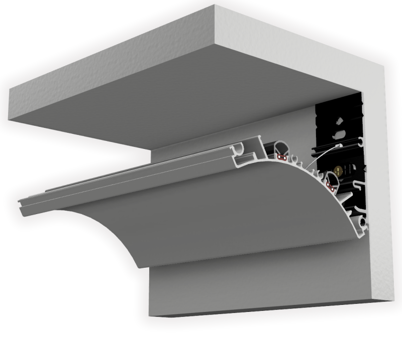 ThermaCurve profile render. The same profile is used for the standard and the low-surface-temp version.